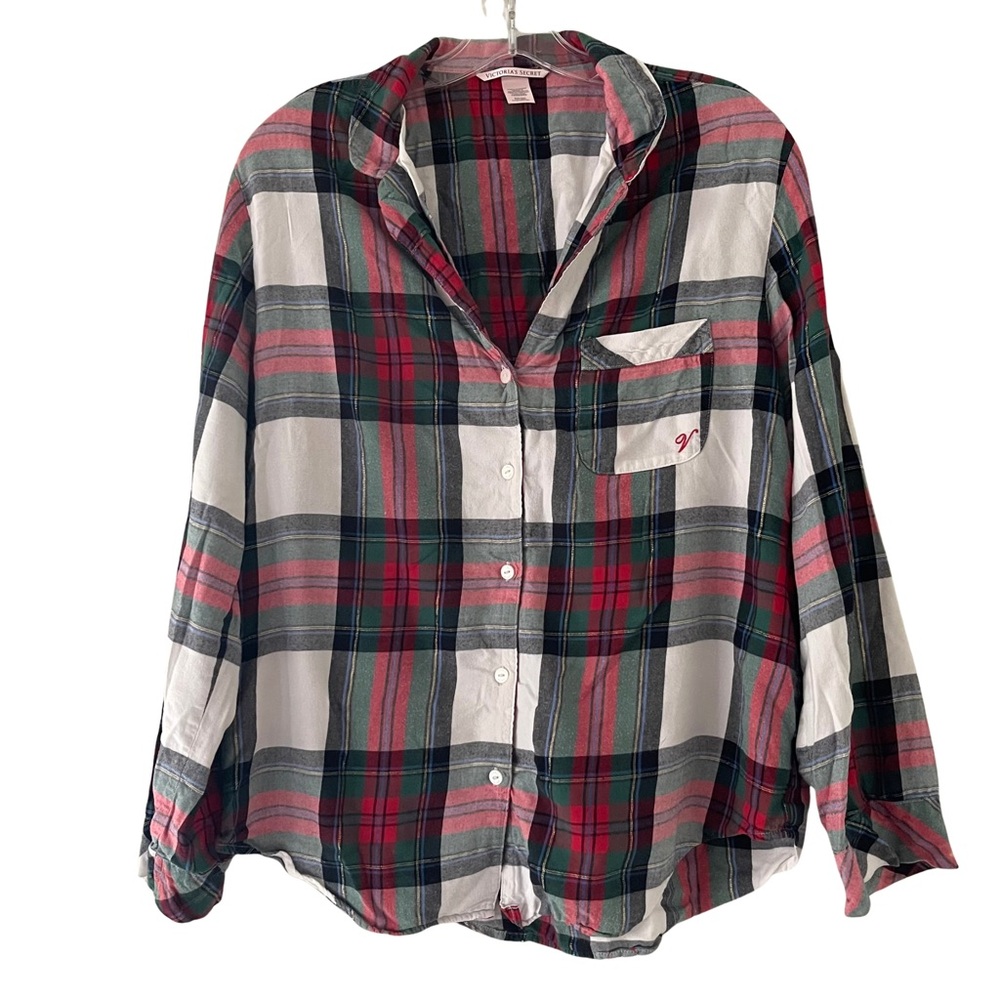 Victoria’s Secret Plaid Button-Up Shirt Size S